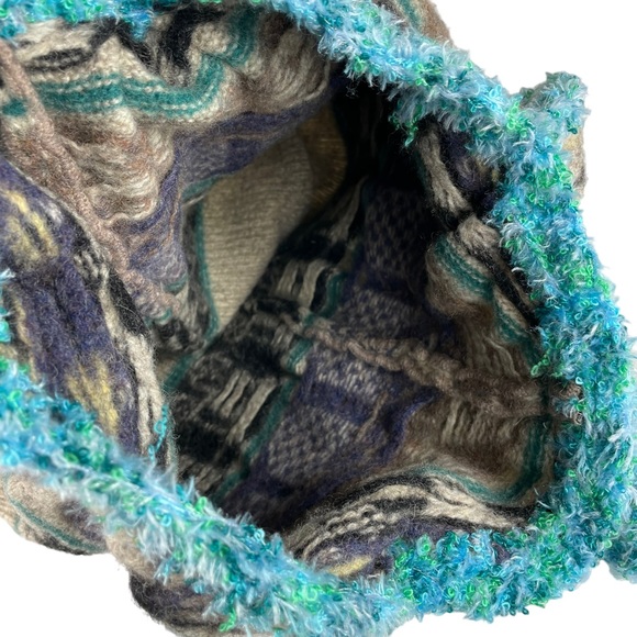 Handmade Wool Unique Shoulder Tote Bag Button Loop Amish Horse Buggy Carriage - Picture 9 of 13